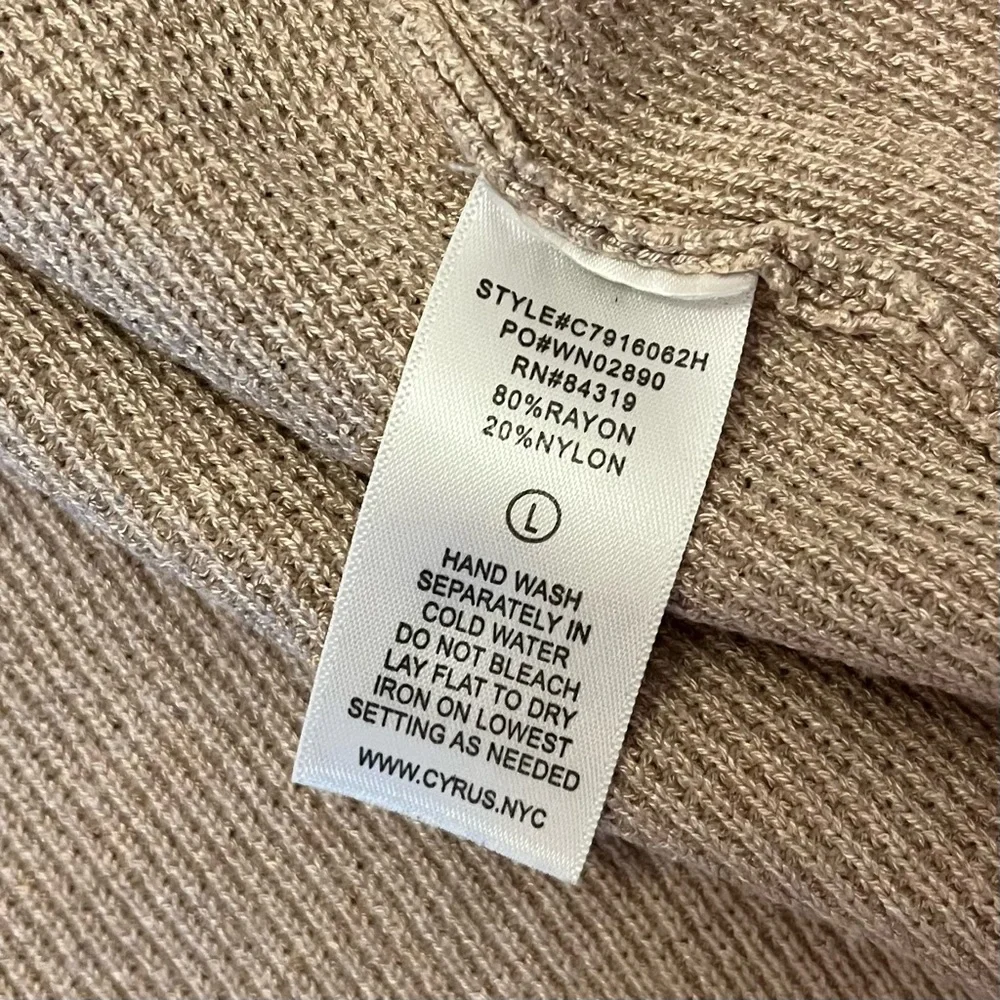 Cyrus Waffle Knit Open Cardigan Beige Neutral Size L - Picture 6 of 8